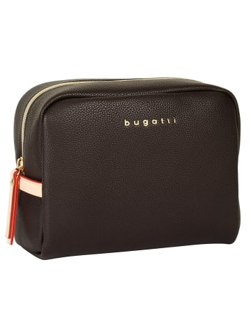 Bugatti Kosmetiktasche ELLA Kunstfaser in dunkelbraun