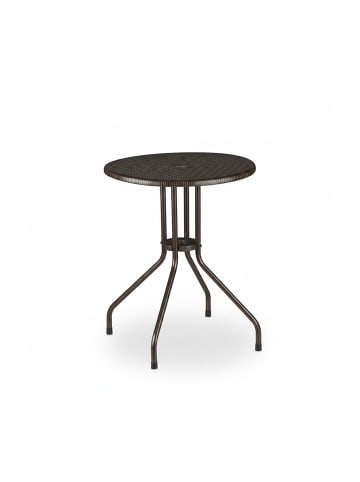 relaxdays Gartentisch in Braun - (H)74 x Ø 60 cm