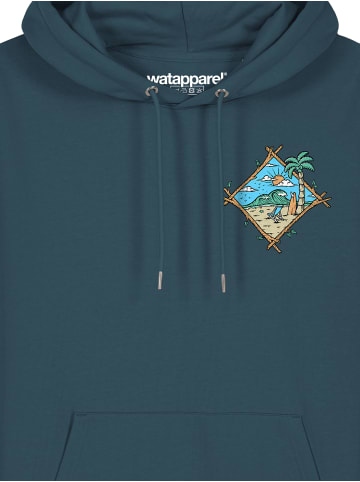 wat? Apparel Sweatshirt Beach is calling in Petrol