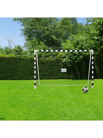 relaxdays Fußballtor in Weiß/ Schwarz - (B)300 x (H)200 x (T)90 cm