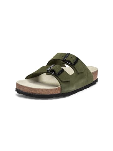 VITAFORM Veloursleder Pantoletten in avocado