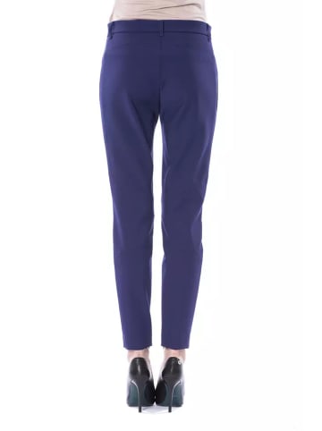 Byblos Blau Polyester Damen Slim-Fit Hose