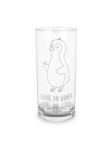 Mr. & Mrs. Panda Blümchentailglas Pinguin Marienkäfer mit Spruch in Transparent