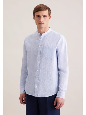 Seidensticker Leinenhemd Regular in Mittelblau