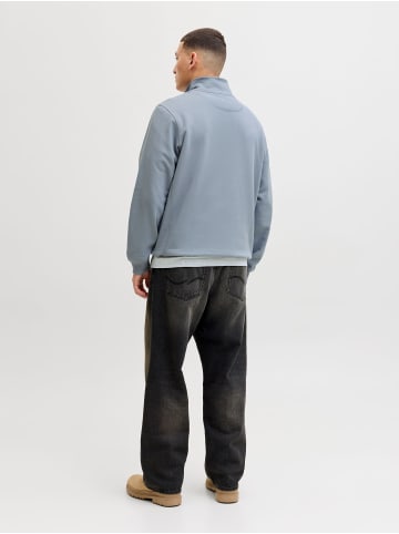 Jack & Jones Sweatshirt mit halbem Reißverschluss in Tradewinds