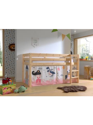 58 aufm Kessel KINDERBETT Karolina 210x114x106 Massivholz Natur Textilset Sophie