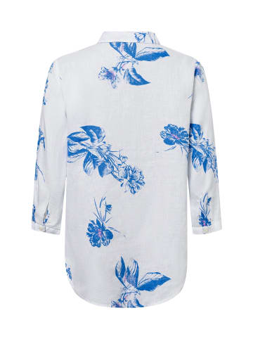 Franco Callegari Blusenshirt in weiß blau - 0008