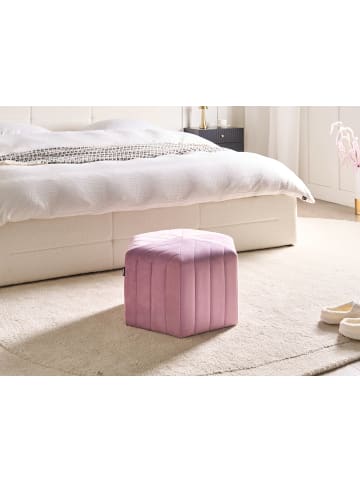 Beliani Pouf MURIETTA in Violett - (W) 53 x (H) 29 x (L) 48 cm
