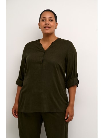 KAFFE curve Bluse langarm KCmille Loose fit in Forest Night