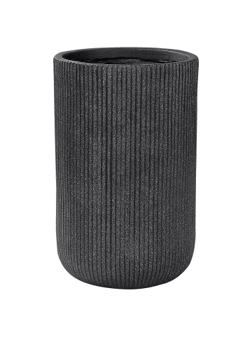 Beliani Outdoor Blumentopf EANTIO in Schwarz - (W) 30 x (H) 49 x (L) 30 cm