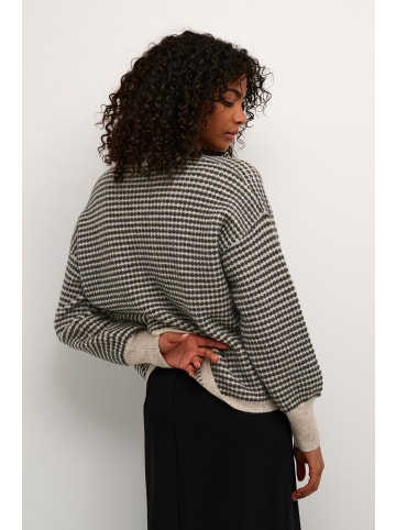 Kaffe Strickpullover KAellery Loose fit in Feather Gray/ Black Structure