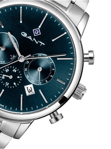 Gant Herren-Armbanduhr Cleveland Multifunktion Stahl/Petrol Grün / Silber
