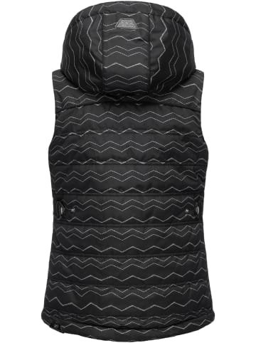 ragwear Steppweste Marrin Chevron in Black