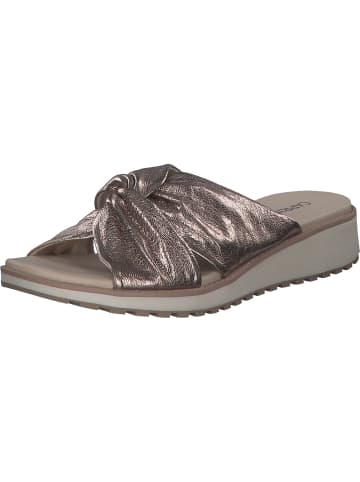 Caprice Plateau-Pantoletten in TAUPE METALLIC