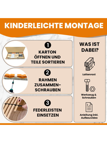 Coemo Lattenrost Multira Kopfteil verstellbar in Natur