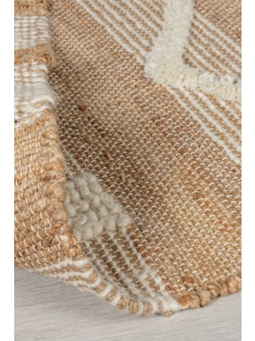KADIMA DESIGN Handgewebter Naturteppich in Skandinavischen Tönen in Braun-Beige
