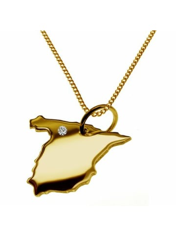 Schmuckador 50cm Kette + Spanien mit Brillant 585 Gold in gold