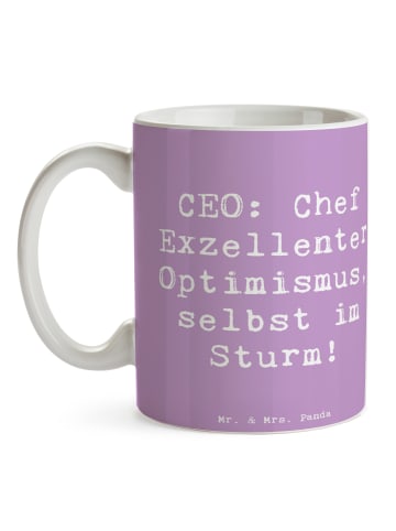 Mr. & Mrs. Panda Trinktasse Spruch ZeichenO Optimismus mit Spruch in Lavendeltraum