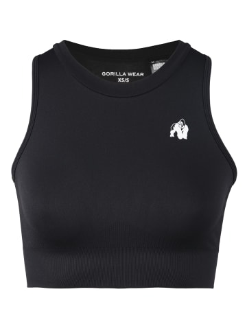 Gorilla Wear Olivia Nahtloses Crop-Top – Schwarz