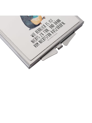 Mr. & Mrs. Panda Kosmetikspiegel Pinguin Buch mit Spruch in Weiß