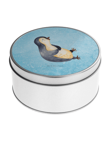 Mr. & Mrs. Panda Keksdose Pinguin Lachen ohne Spruch in Eisblau