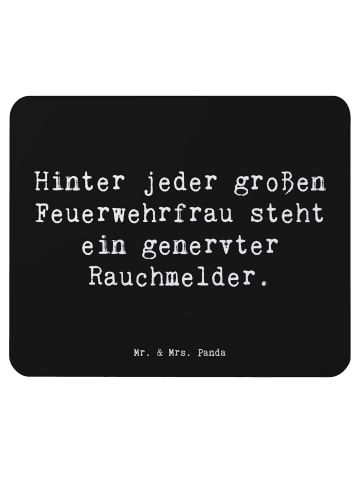 Mr. & Mrs. Panda Mousepad Spruch Feuerwehrfrau Humor mit Spruch in Schwarz