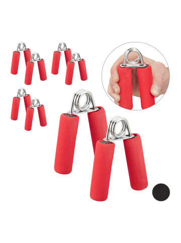 relaxdays 8x Fingertrainer in Rot