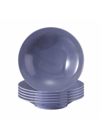 Seltmann Weiden 6er Set Suppenteller Beat Color Glaze ø 22,5 cm in Fliederblau