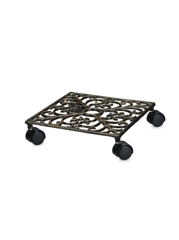 relaxdays 2 x Pflanzenroller in Bronze - (B)27,5 x (T)27,5 cm