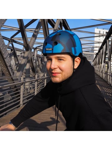 Melon® Fahrradhelm »Frozen Lake« für Damen, Herren und Kinder in blau