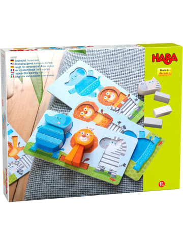 Haba Legespiel Tierisch wild | 12 Holzteile und 4 Einlegetableaus