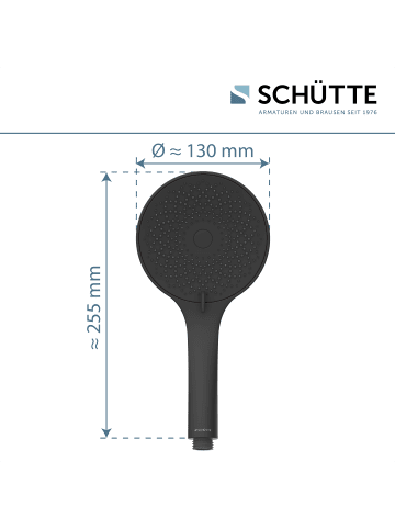 Franz Joseph Schütte CAPRI Handbrause, Schwarz matt