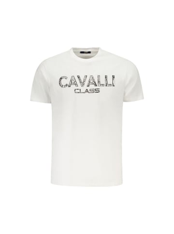 cavalli CLASS Weißes Baumwoll-T-Shirt