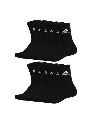 adidas 6 Paar Crewsocks Cushioned in Schwarz