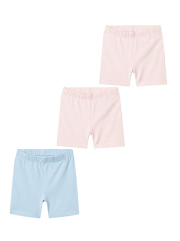 name it Leggings 3er-Set Bequeme Baumwoll-Shorts Mid Waist in Coral Pink