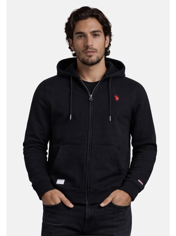 U.S. Polo Assn. U.S. POLO ASSN. Herren Sweatjacke Hoodie P027 in Schwarz