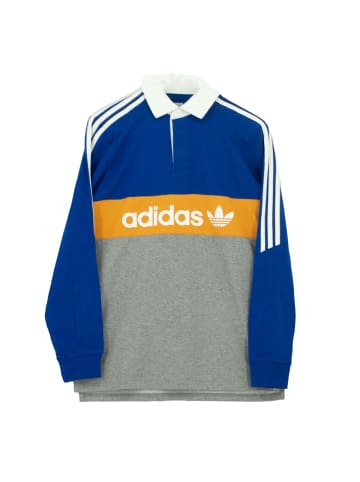 adidas Shirt Heritage Polo Colorblock in Blau