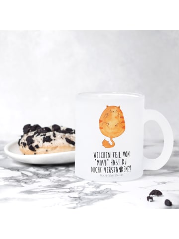 Mr. & Mrs. Panda Teetasse Katze Mittelfinger mit Spruch in Transparent