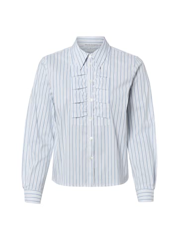 Marie Lund Bluse Tyler in weiß hellblau