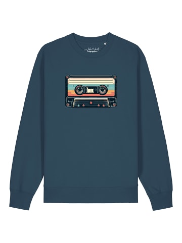 wat? Apparel Sweatshirt Retro Kassette in Petrol