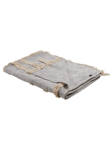 Beliani Kuscheldecke HOSPET in Grau/Beige - (W) 130 x (H) 1 x (L) 180 cm