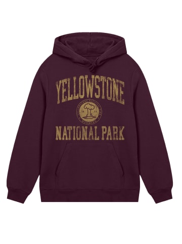 F4NT4STIC Hoodie US National Parks Yellowstone Wyoming in maroon