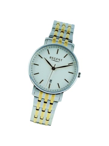 Regent Armbanduhr Regent Metallarmband silber, gold extra groß (ca. 39mm)