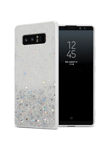 cadorabo Hülle für Samsung Galaxy NOTE 8 Glitter in Transparent mit Glitter