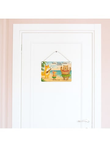 Mr. & Mrs. Panda Türschild Waldtiere Aloha Design mit Spruch in Weiß