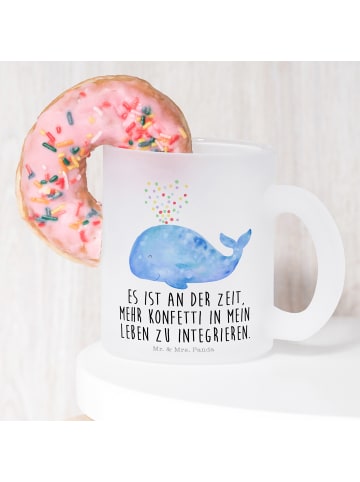 Mr. & Mrs. Panda Teetasse Wal Konfetti mit Spruch in Transparent