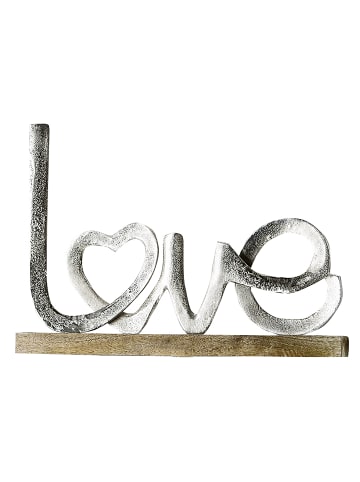 GMD Living Alu Deko "Love" in Natur / Silber