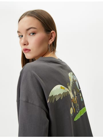 KOTON T-shirt in Anthrazit