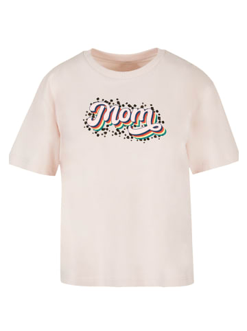F4NT4STIC T-Shirt Muttertag Mama Schriftzug Regenbogen in pink