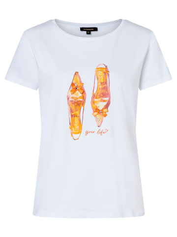 More & More Schuhprintshirt in white